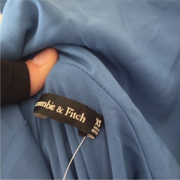 Abercrombie & Fitch Size XS Blue Cowl Neck Draped Mini Dress New With Tags. - Picture 13 of 15